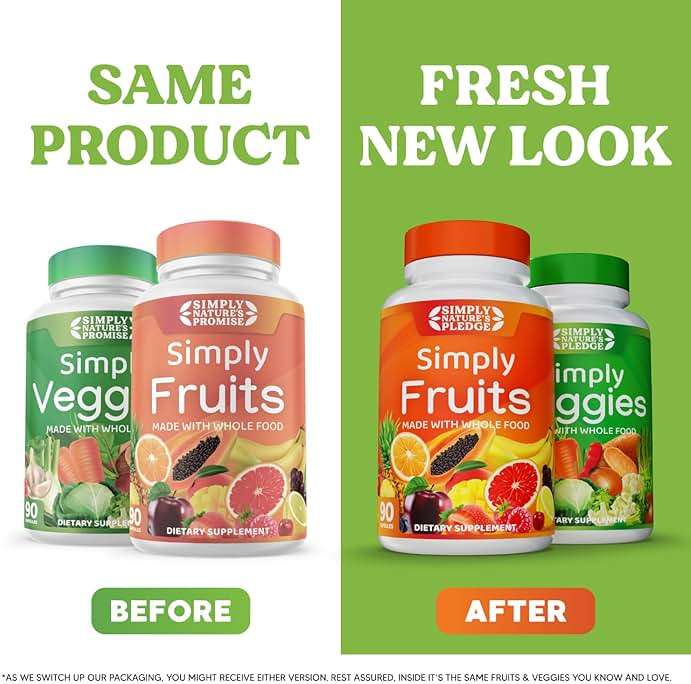 Simply Nature's Pledge - Packed with Over 40 Different Fruits & Vegetables - Made with Whole Food Superfoods - with High Beta Carotene – 100% Soy Free - 90 Count (Pack of 2) - Image 2