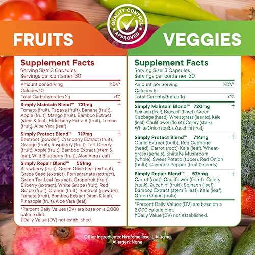 Simply Nature's Pledge - Packed with Over 40 Different Fruits & Vegetables - Made with Whole Food Superfoods - with High Beta Carotene – 100% Soy Free - 90 Count (Pack of 2) - Image 4