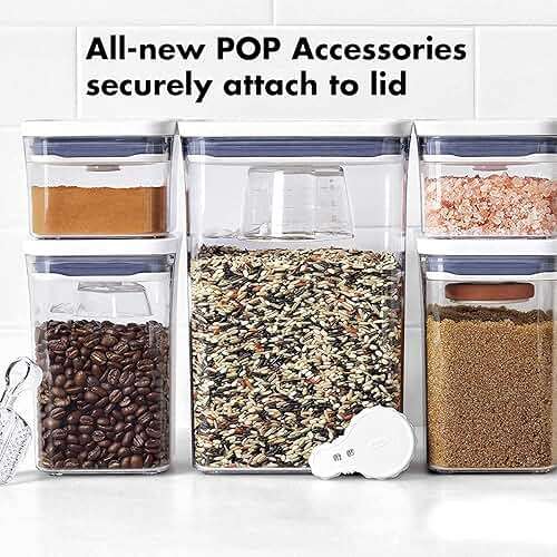 OXO Good Grips POP Container - Airtight Food Storage - 0.5 Qt Square (Set of 4) for Candy and More - Image 6