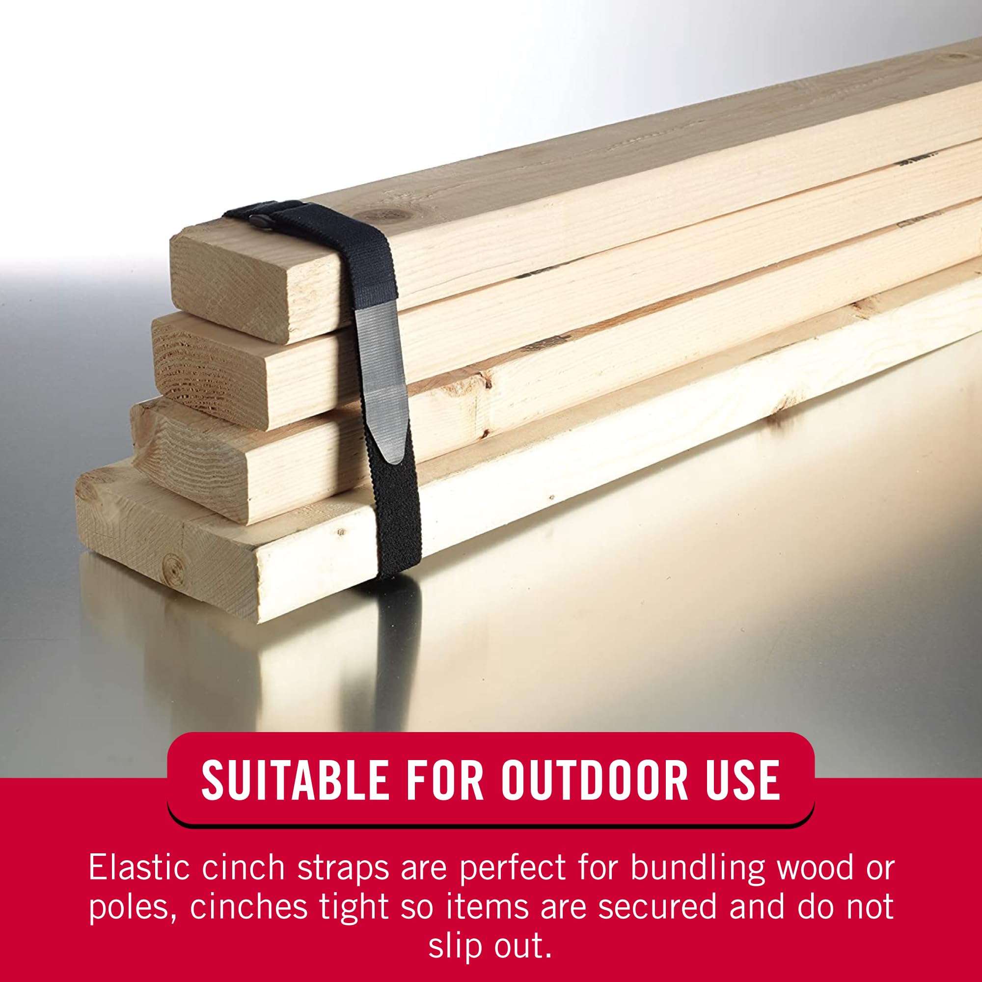 VELCRO Brand 30 Inch Elastic Straps 4 Pack, Use as Yoga Mat Straps, Fasten Outdoor Umbrellas, Wood, Tarps, Blankets, Poles and More, Stretchable and Adjustable for a Snug Fit - Image 8