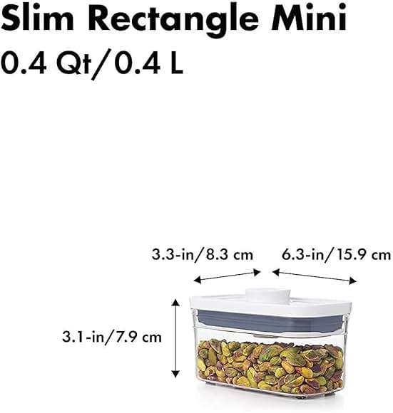 OXO Good Grips POP Container - Airtight Food Storage - 0.4 Qt Rectangle (Set of 4) for Baking Soda and More - Image 2