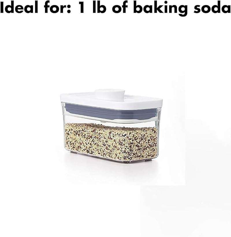 OXO Good Grips POP Container - Airtight Food Storage - 0.4 Qt Rectangle (Set of 4) for Baking Soda and More - Image 3