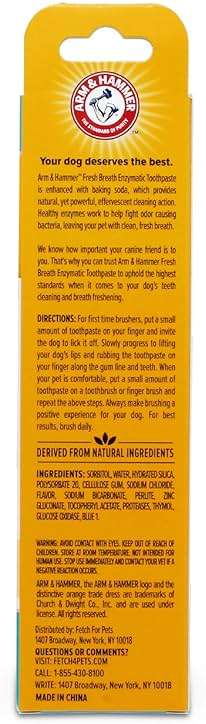 Arm & Hammer for Pets Fresh Breath Enzymatic Dog Toothpaste Vanilla Ginger Flavor Baking Soda Dental Gel Eliminates Bad Breath Safe Puppies Adult Dogs 2.5 OZ 72 Pack for Daily At-Home Dental Care - Image 6