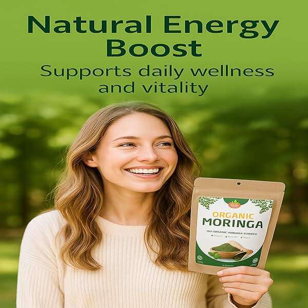 SPICY ORGANIC USDA Certified Organic Moringa Powder 4 oz | Moringa Leaf Powder Organic | Natural Energy, Vegan, Non-GMO, Gluten-Free – for Smoothies, Teas, Cooking – Resealable Pouch - Image 5