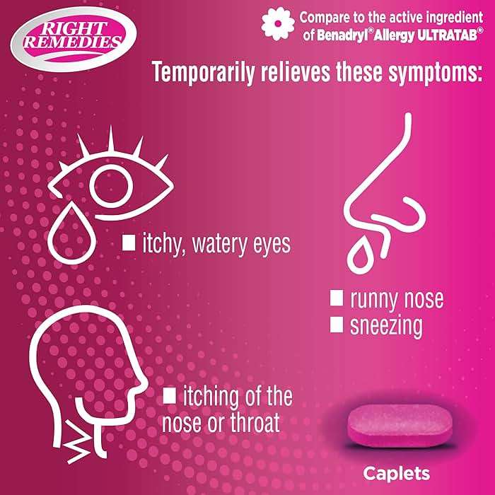 RIGHT REMEDIES Allergy Relief Antihistamine, Diphenhydramine HCl 25mg, Generic Benadryl Ultratabs, Relieves Seasonal Indoor or Outdoor Upper Respiratory Allergies, 1000 Count - Image 5