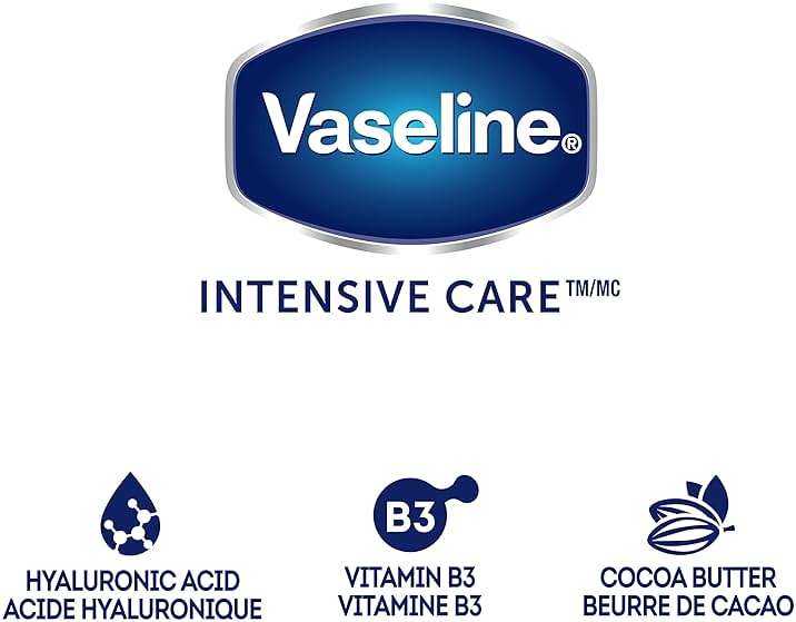 Vaseline Intensive Care Hand Crème Moisturizer for Dry Hands Hydra Replenish Made with hyaluronic acid, vitamin B3, and cocoa butter 3.4 oz 6 Count - Image 8