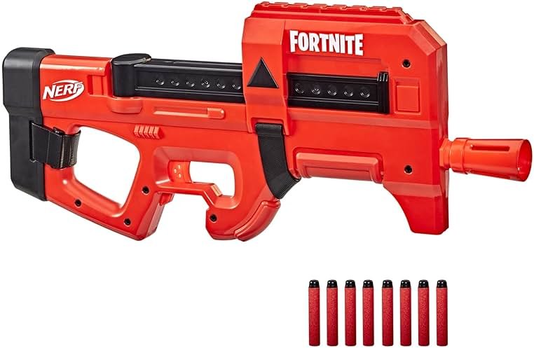 Nerf Fortnite Compact SMG Motorized Blaster, Ultra Red Wrap Design, 8-Dart Internal Clip, 8 Elite Foam Darts, Electric Semi Auto Fortnite Toy Blaster - Product Image