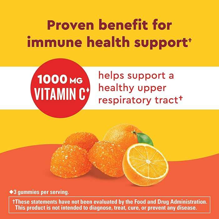 Nature Made Wellblends ImmuneMAX Gummies, Vitamin C, Zinc, and Vitamin D3, Immune Support Supplement, 42 Tangerine Flavor Gummies - Image 3