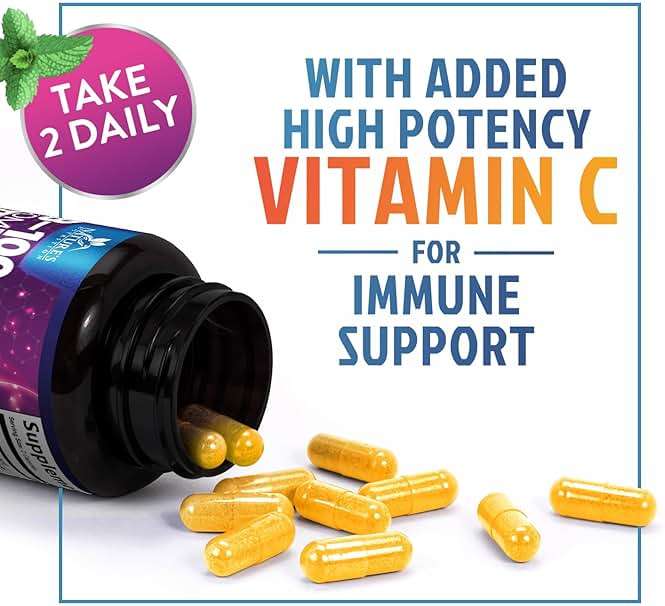 B Complex Vitamins Capsules - Super Complete B-100 Complex with Vitamin B12 B6 C Biotin Folate & Folic Acid for Immune & Energy Support - Supplement for Heart, Brain, & Nerve Support - 60 Capsules - Image 6