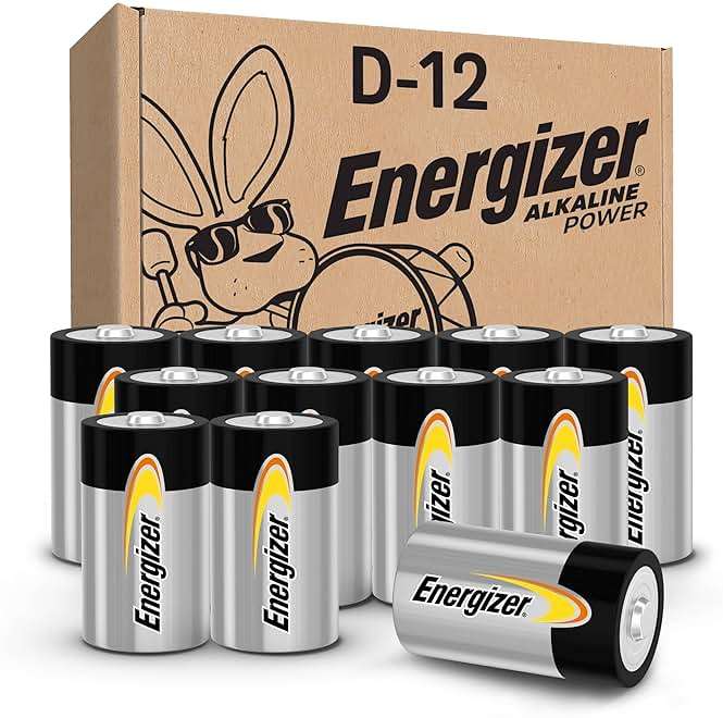 Energizer Alkaline Power D Batteries 12 Count (Pack of 1), Long-Lasting Alkaline Size D Batteries - Image 1