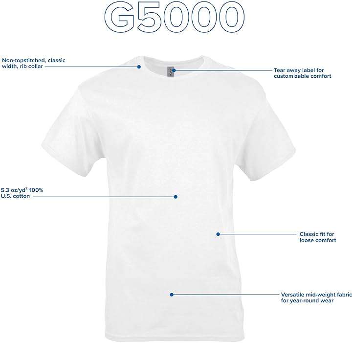 Gildan Adult Heavy Cotton T-Shirt, Style G5000 - Image 4