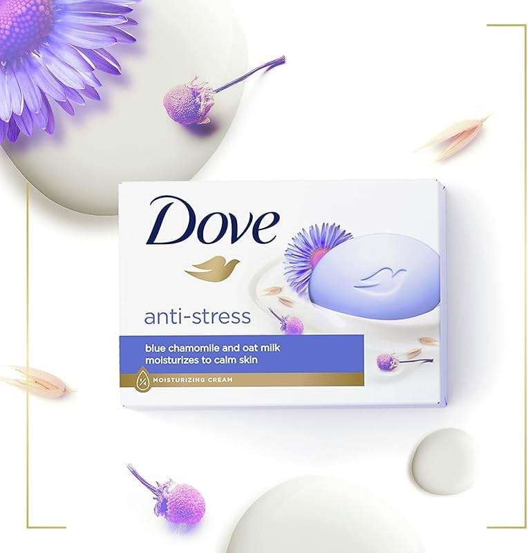 Dove Beauty Bar Gentle Cleanser Moisturizes To Calm Skin Anti-Stress Cream Bar Gentle Bar Soap Cleanser Made With 1/4 Moisturizing Cream 3.75 oz 14 Count - Image 10