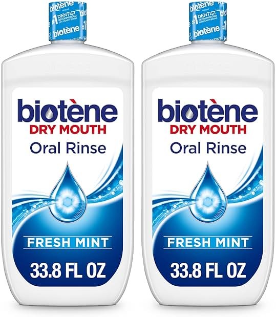 Biotene Oral Rinse Mouthwash for Dry Mouth, Breath Freshener and Dry Mouth Treatment, Fresh Mint - 2x33.8 fl oz - Product Image