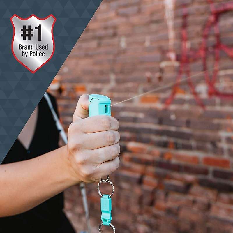 SABRE 2-in-1 Pepper Gel with Detachable Safety Whistle Keychain, 3X longer spray time, 12-Foot, Whistle for Help and Can Be Heard Up to 750 Feet, UV Marking Dye, Ergonomic Finger Grip, Flip Top Safety - Image 7