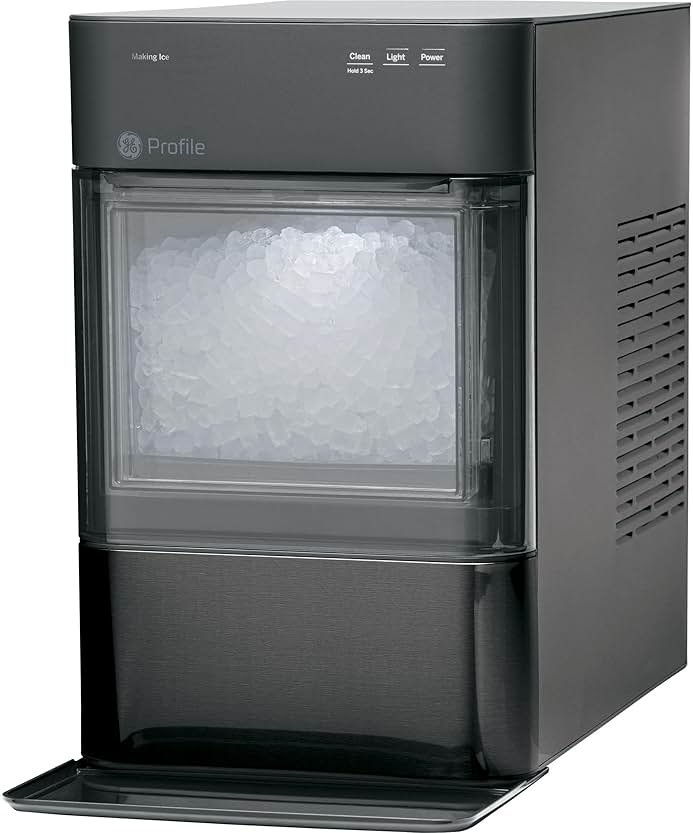 GE Profile Opal 2.0 | Countertop Nugget Ice Maker | Ice Machine with WiFi Connectivity | Smart Home Kitchen Essentials | Black Stainless - Product Image