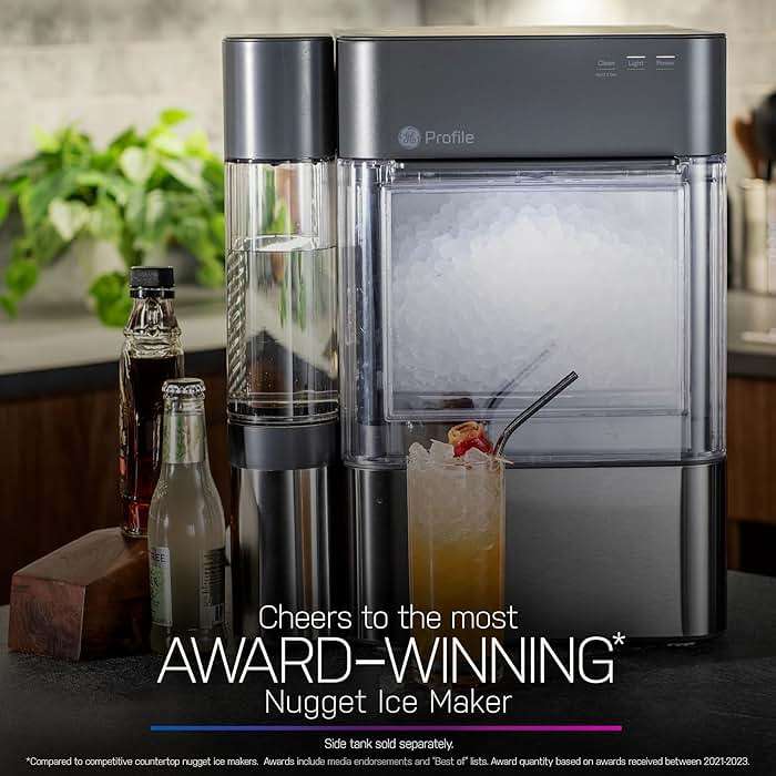 GE Profile Opal 2.0 | Countertop Nugget Ice Maker | Ice Machine with WiFi Connectivity | Smart Home Kitchen Essentials | Black Stainless - Image 2