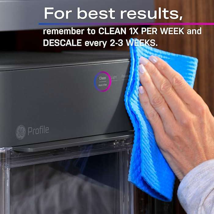 GE Profile Opal 2.0 | Countertop Nugget Ice Maker | Ice Machine with WiFi Connectivity | Smart Home Kitchen Essentials | Black Stainless - Image 11