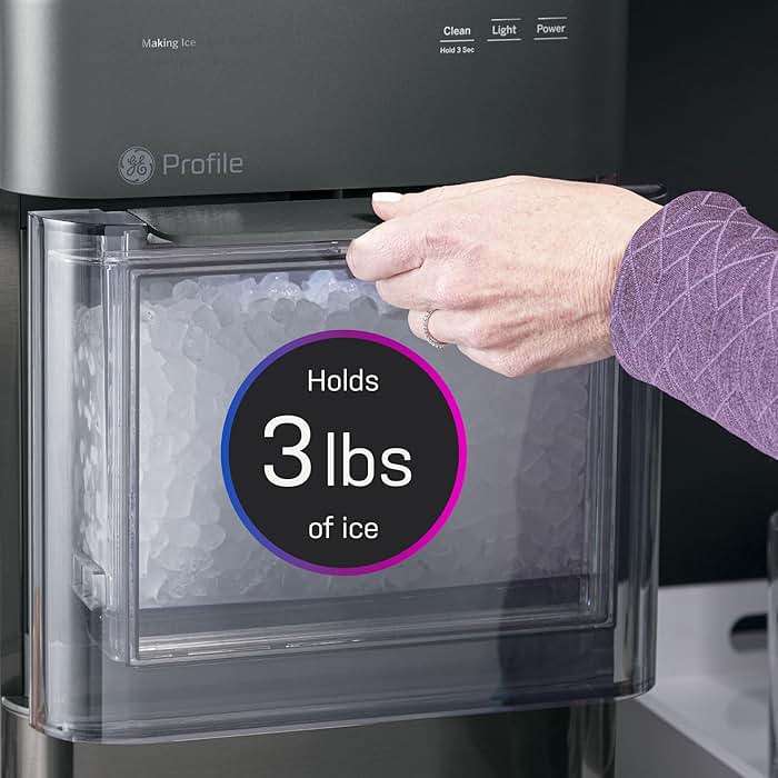 GE Profile Opal 2.0 | Countertop Nugget Ice Maker | Ice Machine with WiFi Connectivity | Smart Home Kitchen Essentials | Black Stainless - Image 12