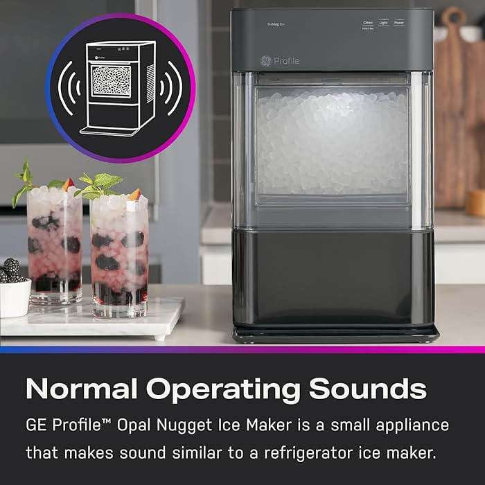 GE Profile Opal 2.0 | Countertop Nugget Ice Maker | Ice Machine with WiFi Connectivity | Smart Home Kitchen Essentials | Black Stainless - Image 6