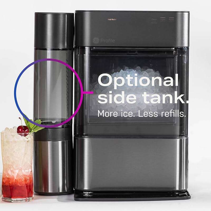 GE Profile Opal 2.0 | Countertop Nugget Ice Maker | Ice Machine with WiFi Connectivity | Smart Home Kitchen Essentials | Black Stainless - Image 10
