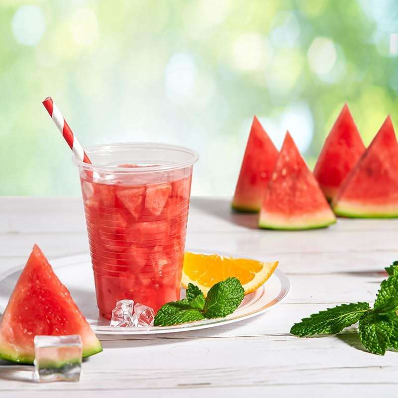 Vplus 2000 Pack 9 OZ Clear Plastic Cups, 9 Ounce Disposable Cold Water Party Drinking Cups for Wedding Thanksgiving Christmas Party - Image 5