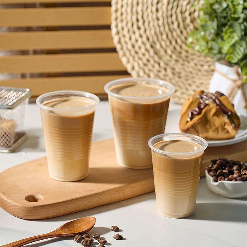 Vplus 2000 Pack 9 OZ Clear Plastic Cups, 9 Ounce Disposable Cold Water Party Drinking Cups for Wedding Thanksgiving Christmas Party - Image 6