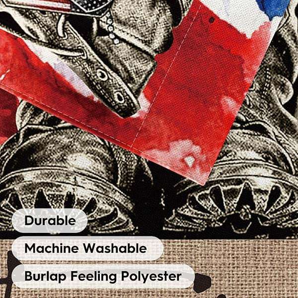 AVOIN colorlife Freedom Boots Garden Flag 12x18 Inch Double Sided, Patriotic 4th of July Independence Memorial Day Veteran Soldier Yard Outdoor Decoration - Image 7