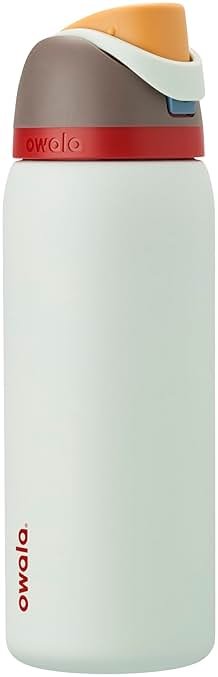 Owala FreeSip Insulated Stainless Steel Water Bottle with Straw, BPA-Free Sports Water Bottle, Great for Travel, 32 Oz, Boneyard | Insulated - Product Image