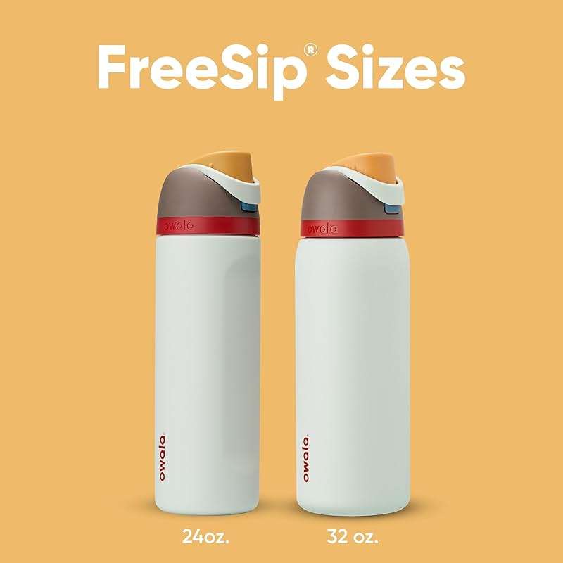 Owala FreeSip Insulated Stainless Steel Water Bottle with Straw, BPA-Free Sports Water Bottle, Great for Travel, 32 Oz, Boneyard | Insulated - Image 5