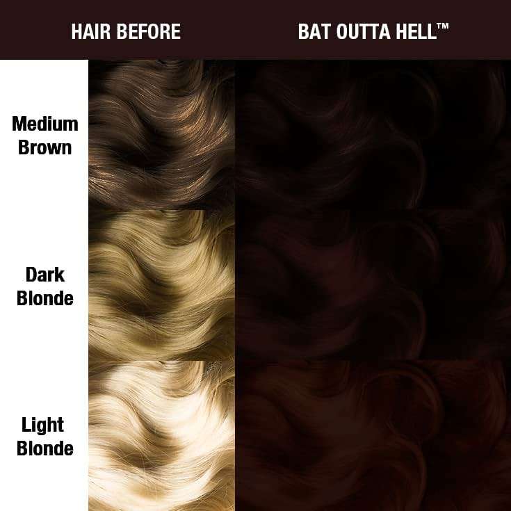 MANIC PANIC Bat Outta Hell Dark Brown Hair Dye - Supernatural - Semi Permanent Dark Espresso Brown Hair Color For Women And Men - Vegan, PPD & Ammonia Free (4oz) - Image 2