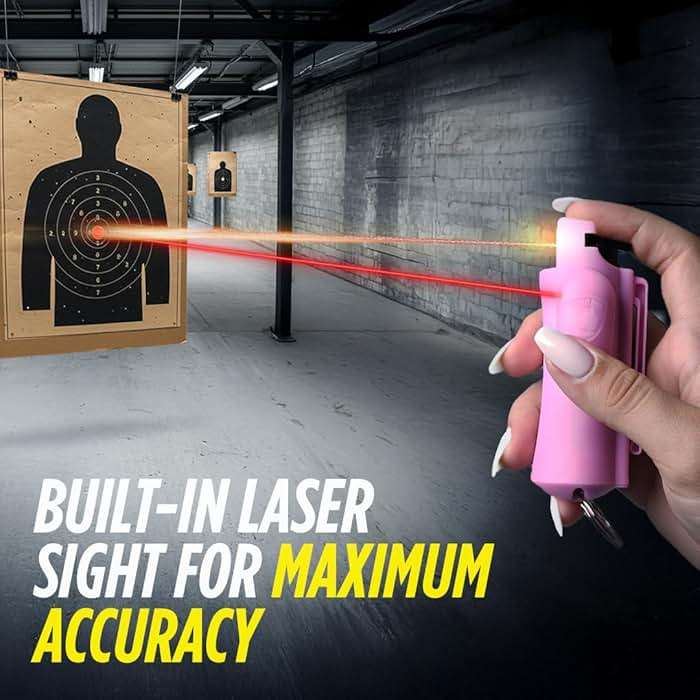 Guard Dog Security Pepper Spray Self Defense for Women, Men, OC Spray, AccuFire World’s Only Laser Sight Pepper Spray Keychain with Belt Clip for Quick Access, 16 Feet Range - Image 2