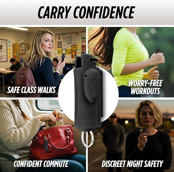 Guard Dog Security Pepper Spray Self Defense for Women, Men, OC Spray, AccuFire World’s Only Laser Sight Pepper Spray Keychain with Belt Clip for Quick Access, 16 Feet Range - Image 7