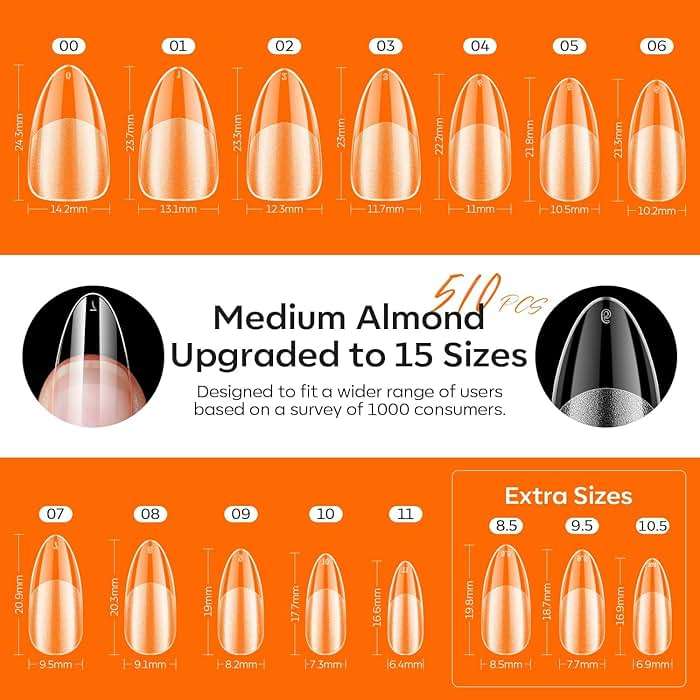 modelones X Nail Gel Kit Almond, Upgrade 15Sizes Fake Nails, 9-in-One Glue Dehydrator & Mini U V Light Clipper, 510Pcs Medium Almond Press on Tips for Extension DIY Salon Home Gift - Image 3