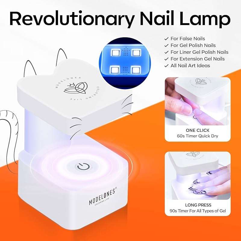 modelones X Nail Gel Kit Almond, Upgrade 15Sizes Fake Nails, 9-in-One Glue Dehydrator & Mini U V Light Clipper, 510Pcs Medium Almond Press on Tips for Extension DIY Salon Home Gift - Image 5