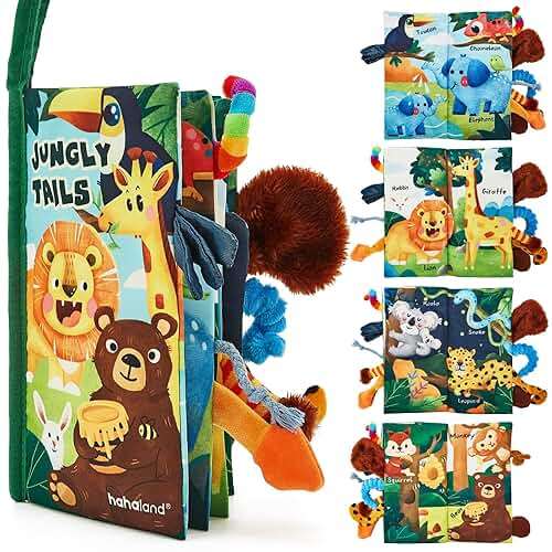 hahaland Baby Books 0-6 Months,Infant Tummy Time Toy Sensory Toys 6 to 12 Months Touch Feel Book Travel Toy Gifts for Boy Girl 0-3 Month Baby Shower Birthday Easter Basket Stuffers (Single) - Image 1