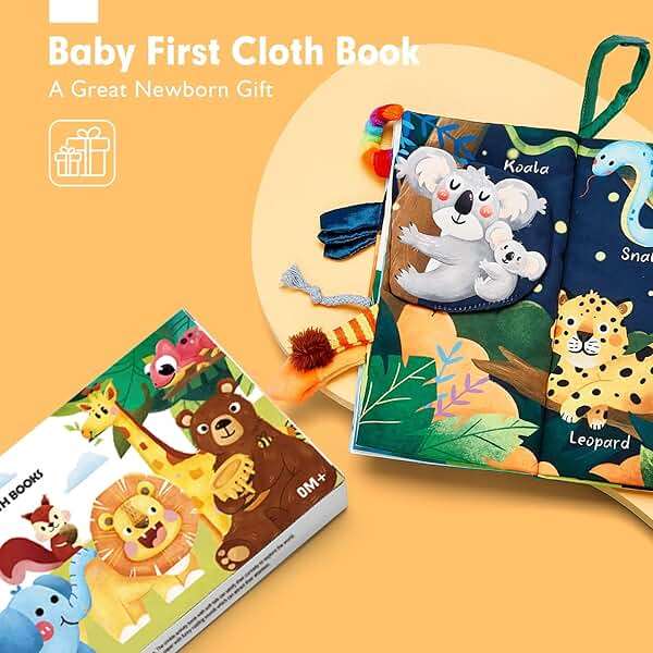 hahaland Baby Books 0-6 Months,Infant Tummy Time Toy Sensory Toys 6 to 12 Months Touch Feel Book Travel Toy Gifts for Boy Girl 0-3 Month Baby Shower Birthday Easter Basket Stuffers (Single) - Image 3