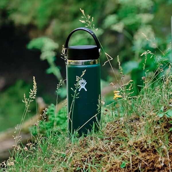 Hydro Flask Water Bottle - Insulated Stainless Steel - Wide Mouth Flex Lid, Non Spill, Leakproof and Refillable in 32 Oz Indigo Blue - Image 9