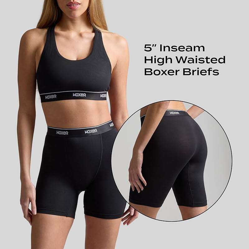Woxer Womens Baller 5" High Waisted Boy Shorts Underwear – Seamless Boxer Briefs, Boyshort Panties, No Show Women’s Boxers - Image 2