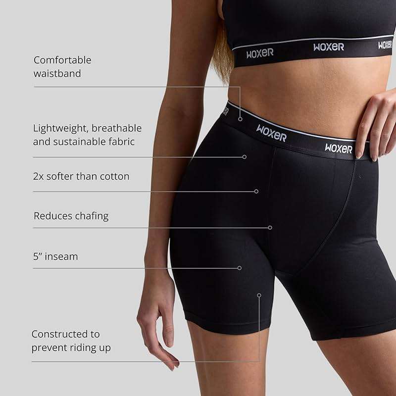 Woxer Womens Baller 5" High Waisted Boy Shorts Underwear – Seamless Boxer Briefs, Boyshort Panties, No Show Women’s Boxers - Image 3