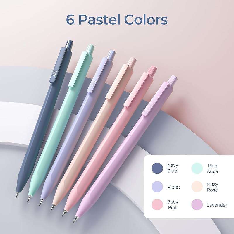 Nicpro Cute Mechanical Pencils Set, 6PCS Pastel 0.5 & 0.7mm Pencils with 6 Tubes HB Leads, Erasers & Refills, Aesthetic School Supplies for Girls, Preppy Stationery Gift for Writing Drawing Sketching - Image 3