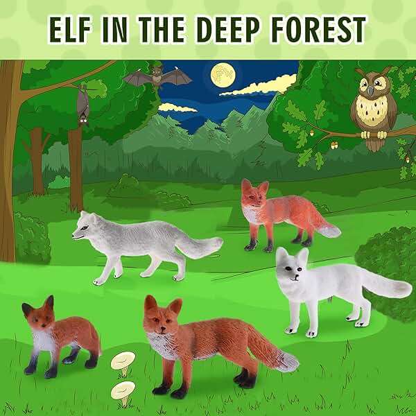 Aoriher 12 Pcs Fox Toy Figures Set Realistic Red Arctic Fox Animal Figures Cake Topper Small Jungle Zoo Play Set for Party Favors Educational Toy Christmas Birthday Supplies - Image 7