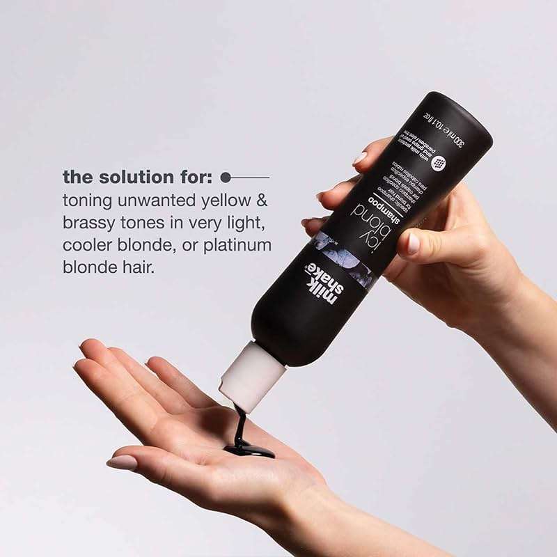 milk_shake icy blond shampoo award winning shampoo with black pigment to cool brassy tones and enhance platinum blonde hair ideal for maintaining icy, ash-toned color - Image 6