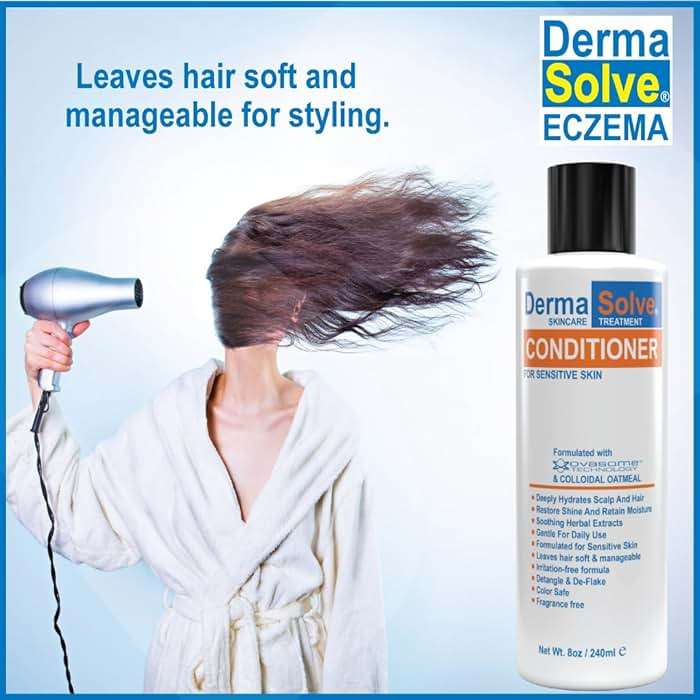 Eczema Shampoo & Conditioner (Combo Pack) - Flare Control Scalp & flake Relief Therapy that Protects, Moisturizes, and Repairs Skin by DermaSolve - Kids & Adults - Steroid Free - Image 6