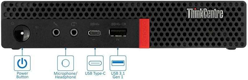 Lenovo ThinkCentre M920q Tiny Desktop,Intel 6 Core i5-8500T,16GB RAM,256GB NVME SSD,HDMI,DisplayPort,WiFi,Bluetooth,Wireless Keyboard Mouse,Windows 11 black (Renewed) - Image 6