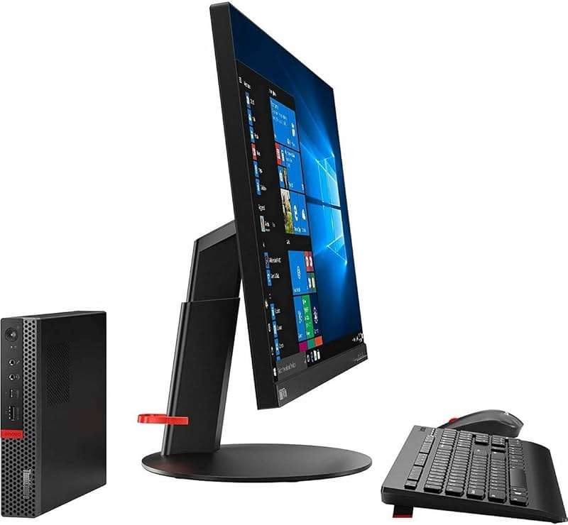Lenovo ThinkCentre M920q Tiny Desktop,Intel 6 Core i5-8500T,16GB RAM,256GB NVME SSD,HDMI,DisplayPort,WiFi,Bluetooth,Wireless Keyboard Mouse,Windows 11 black (Renewed) - Image 9