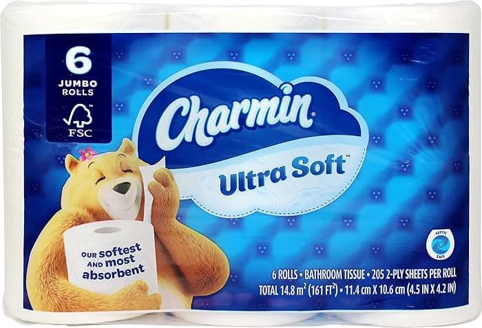 Charmin Ultra soft Jumbo Rolls Septic Safe white - Product Image