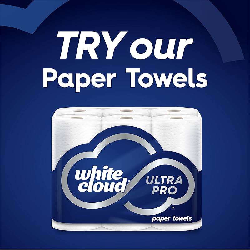 White Cloud Ultra Soft & Strong Toilet Paper, 4 packs of 6 Mega Rolls = 96 Regular Rolls - Image 10