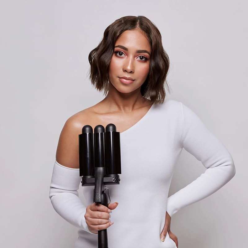 Mermade PRO Hair Waver 1.25" - 3 Barrel Curling Iron 1 1/4 Inch, Ceramic Barrel Waver for Thick, Thin, Long, or Short Hair - Black - Image 4