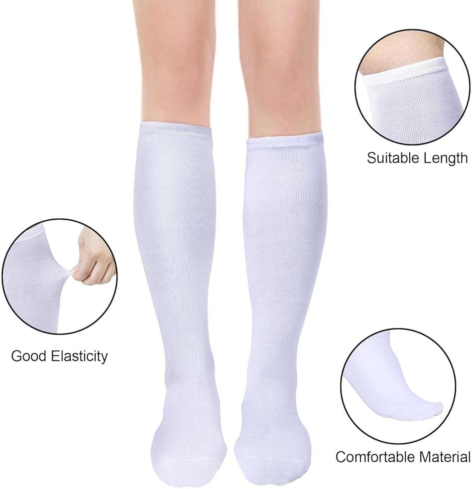 Senker Fashion Women's Knee High Socks Cotton Stockings for Women Long Striped Tube Boot Sock for Casual Outdoor Sport - Image 3