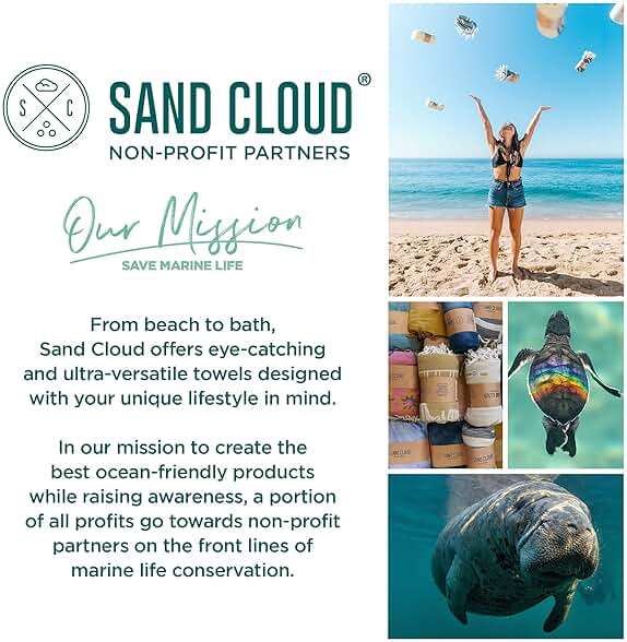 Sand Cloud Turkish Beach Towel - Sand Resistant - 100% Organic Turkish Cotton Yarn - Quick Dry Towel for Beach, Picnic Blanket or Throw - As Seen on Shark Tank - Santa Fe (Green) - Image 6